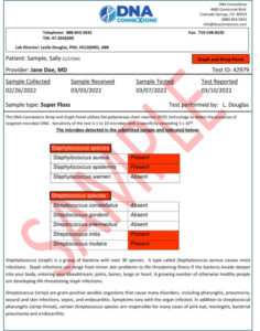 DNA ConneXions Staph & Strep Sample Report